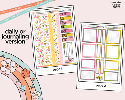Journaling and Daily Planning Summer Vibes Planner Sticker Kit
