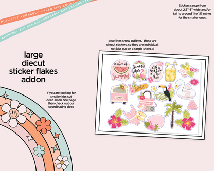 Journaling and Daily Planning Summer Vibes Planner Sticker Kit