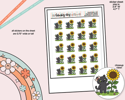 Toothless Cat Sunflower Season Decoration Character Planner Stickers