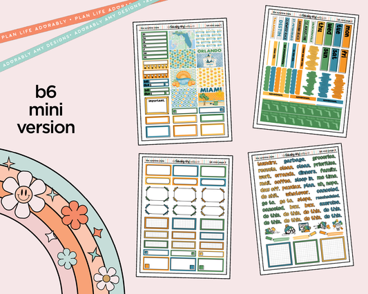 Mini B6 Sunshine State Sticker Kit sized for ANY Vertical Insert