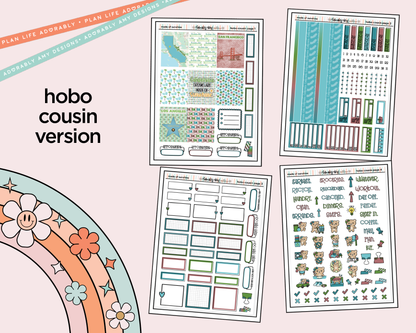 Hobonichi Cousin Weekly States Collection -  California Dreams are Made of Sunshine Planner Sticker Kit for Hobo Cousin or Similar Planners