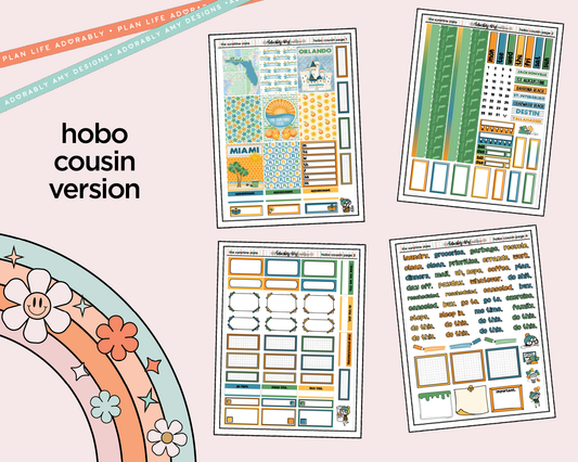 Hobonichi Cousin Weekly Sunshine State Planner Sticker Kit for Hobo Cousin or Similar Planners