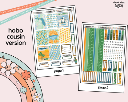 Hobonichi Cousin Weekly Sunshine State Planner Sticker Kit for Hobo Cousin or Similar Planners