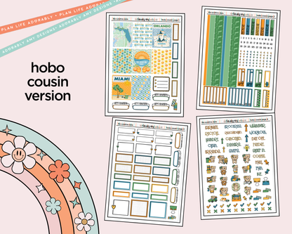 Hobonichi Cousin Weekly Sunshine State Planner Sticker Kit for Hobo Cousin or Similar Planners