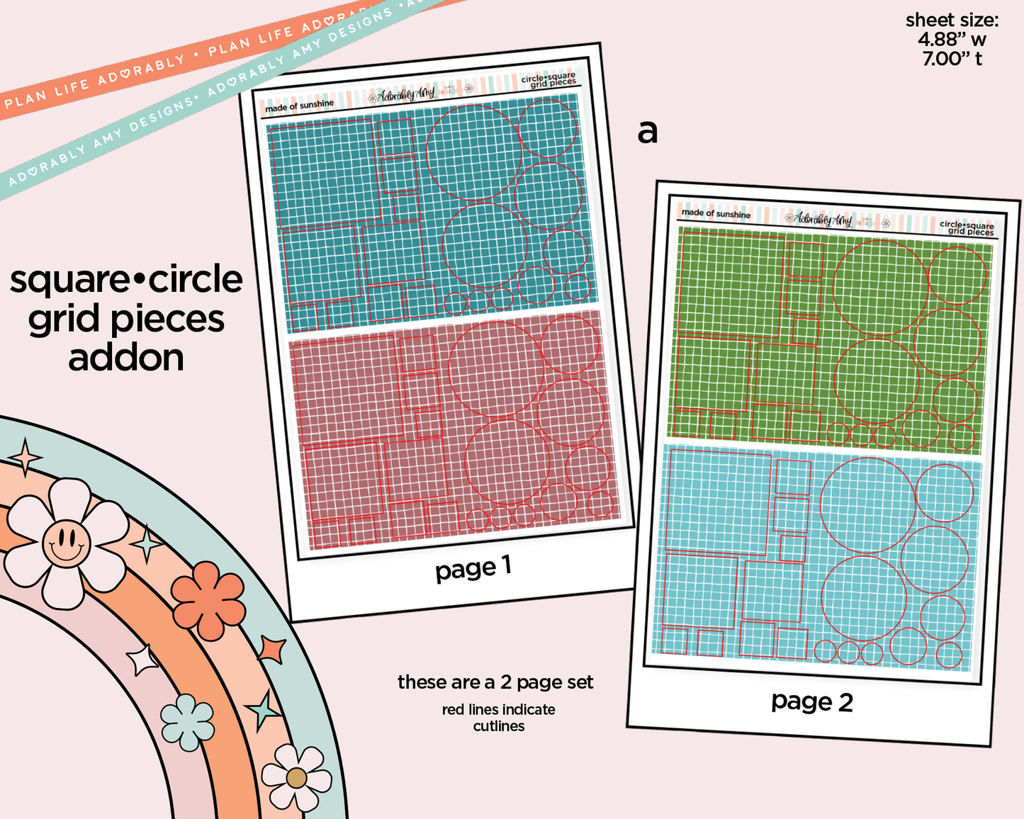 States Collection - California Dreams are Made of Sunshine Weekly Kit Addons - All Sizes - Strips, Smears and More!