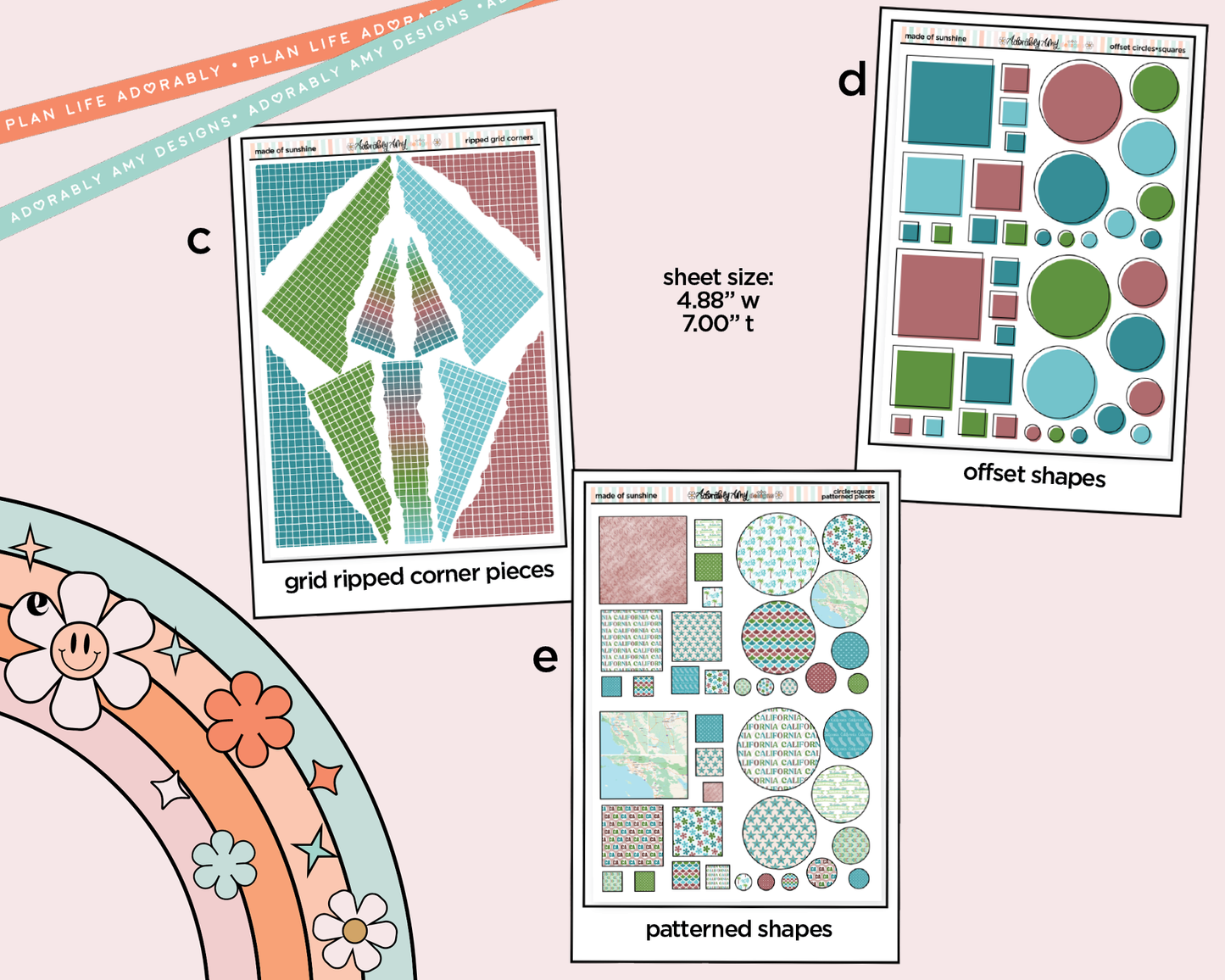 States Collection - California Dreams are Made of Sunshine Weekly Kit Addons - All Sizes - Strips, Smears and More!