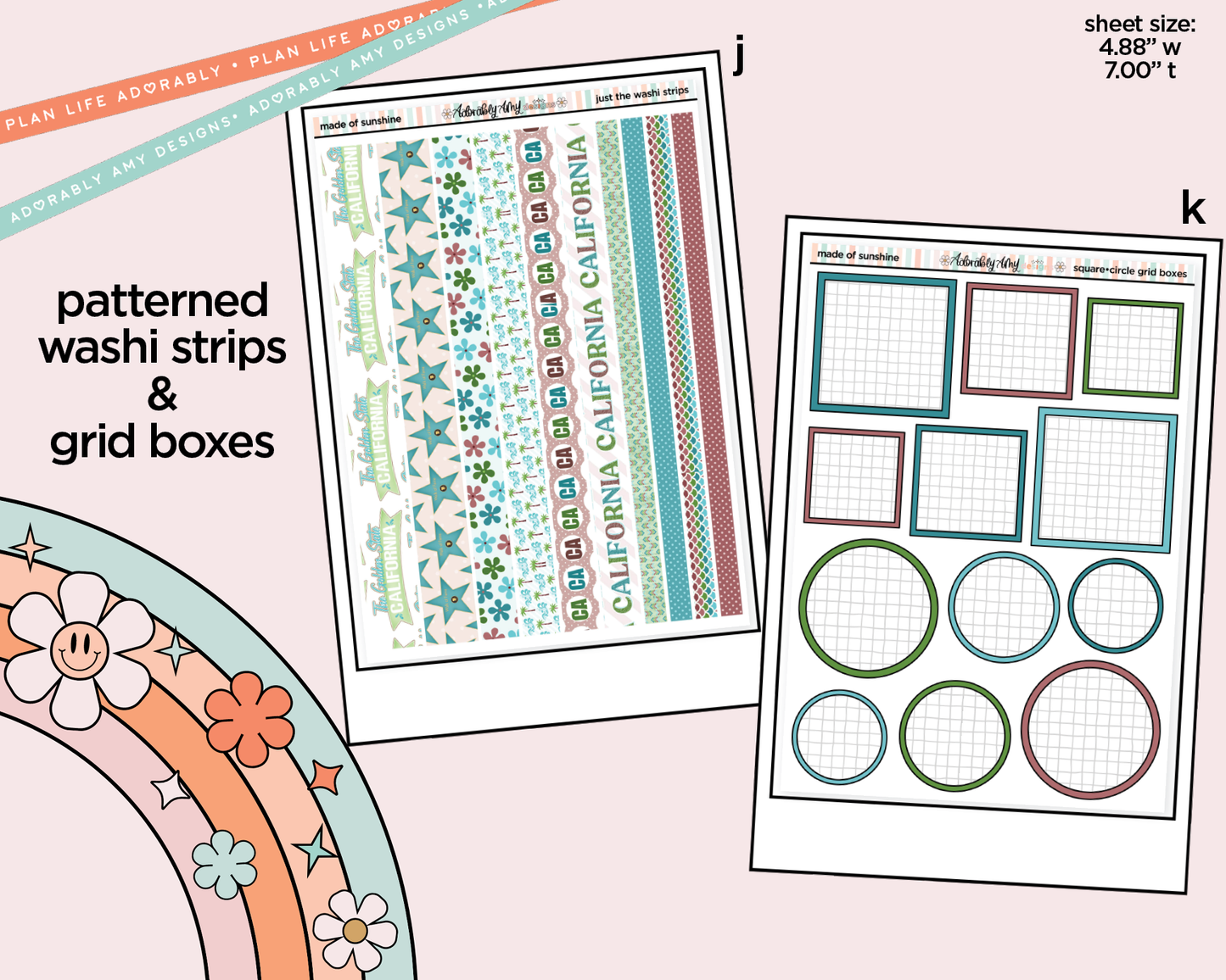 States Collection - California Dreams are Made of Sunshine Weekly Kit Addons - All Sizes - Strips, Smears and More!