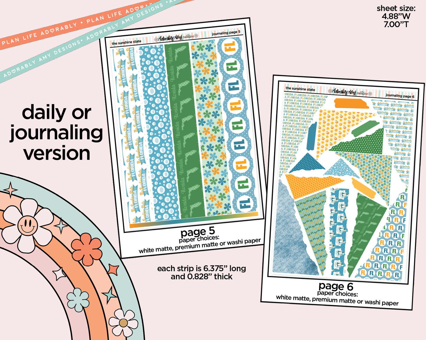 Journaling and Daily Planning Sunshine State Planner Sticker Kit