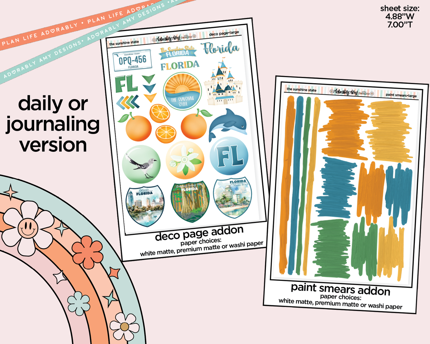 Journaling and Daily Planning Sunshine State Planner Sticker Kit