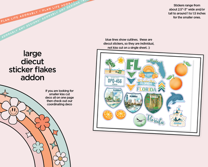 Journaling and Daily Planning States Collection - Florida Sunshine State Planner Sticker Kit