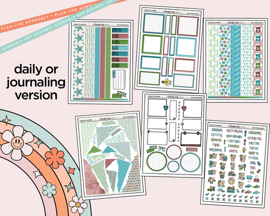 Journaling and Daily Planning States Collection - California Dreams are Made of Sunshine Planner Sticker Kit