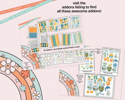 Hobonichi Cousin Weekly Sunshine State Planner Sticker Kit for Hobo Cousin or Similar Planners