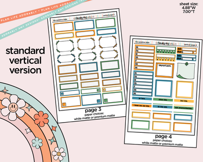 Vertical Sunshine State Weekly Sticker Kit for Vertical Standard Size Planners or Insert