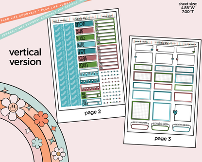 Vertical States Collection - California Dreams are Made of Sunshine Sticker Kit for Vertical Standard Size Planners or Insert