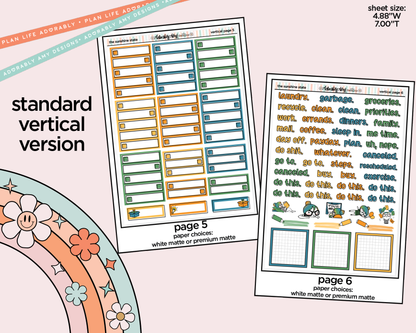 Vertical Sunshine State Weekly Sticker Kit for Vertical Standard Size Planners or Insert