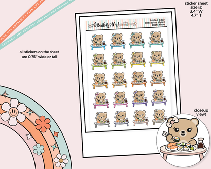 Bailee Bear Sushi Time Decoration Character Planner Stickers