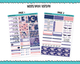Mini B6 Sweet Dreams Celestial Sleep Dream Themed Weekly Planner Sticker Kit sized for ANY Vertical Insert