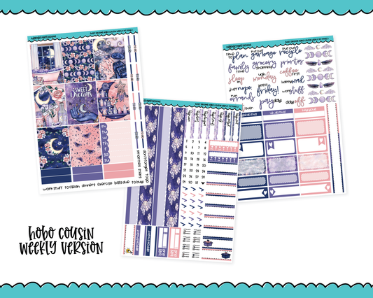 Hobonichi Cousin Weekly Sweet Dreams Celestial Dream Sleep Themed Planner Sticker Kit for Hobo Cousin or Similar Planners