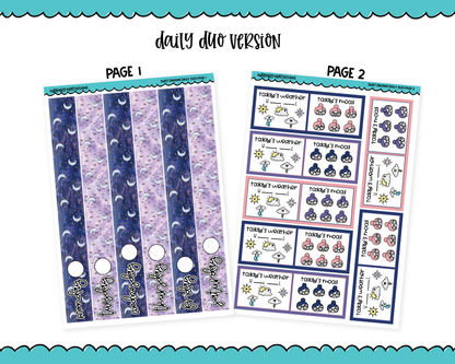 Daily Duo Sweet Dreams Celestial Dream SleepThemed Weekly Planner Sticker Kit for Daily Duo Planner