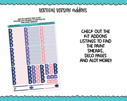 Vertical Sweet Dreams Sleep Dreams Celestial Themed Planner Sticker Kit for Vertical Standard Size Planners or Inserts