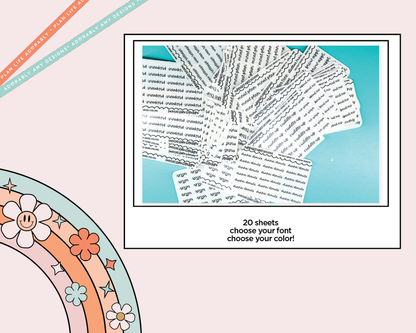 Tiny Text Overstock Bags