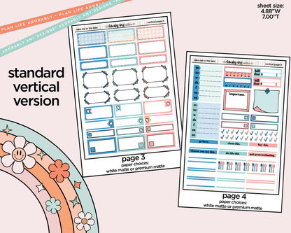 Vertical Take Me to the Lake Weekly Sticker Kit for Vertical Standard Size Planners or Insert