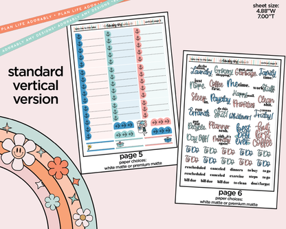 Vertical Take Me to the Lake Weekly Sticker Kit for Vertical Standard Size Planners or Insert