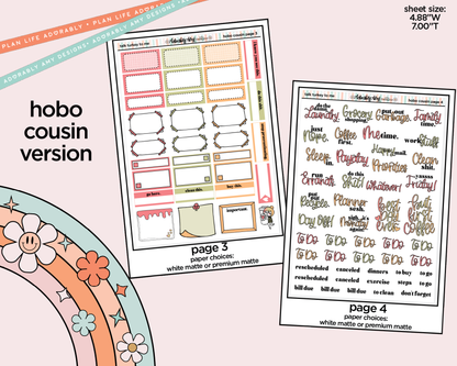 Hobonichi Cousin Weekly Talk Turkey to Me Planner Sticker Kit for Hobo Cousin or Similar Planners