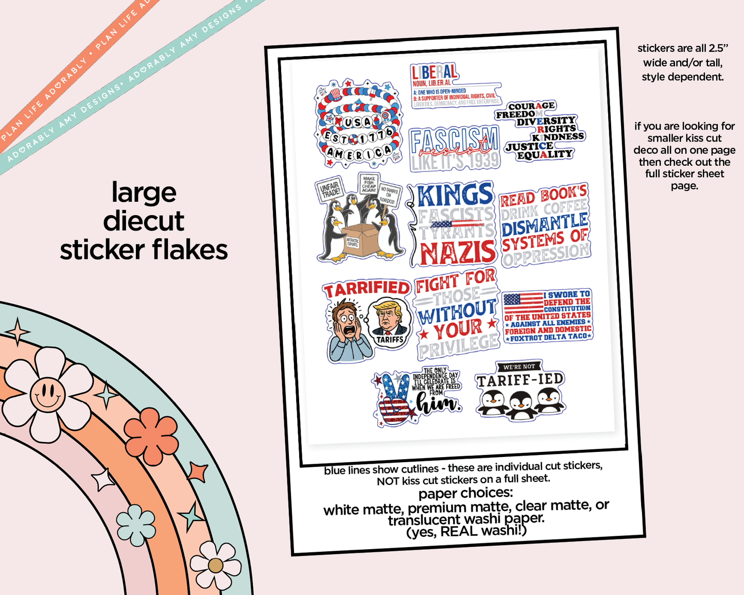 Tarrified Typography Sampler Planner Stickers