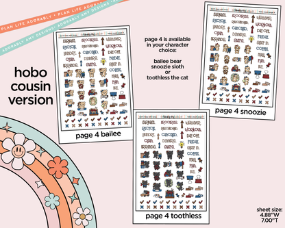 Hobonichi Cousin Weekly States Collection - Don't Mess With Texas Planner Sticker Kit for Hobo Cousin or Similar Planners - Adorably Amy Designs