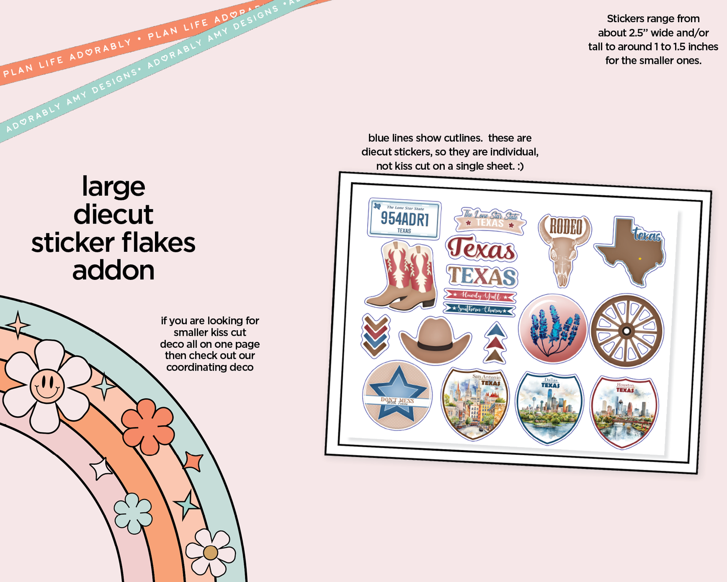 States Collection - Don't Mess With Texas Weekly Kit Deco Pages - All Sizes - Adorably Amy Designs