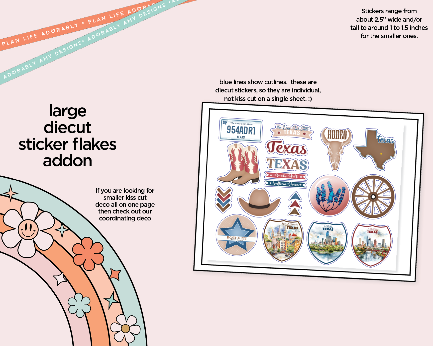 States Collection - Don't Mess With Texas Weekly Kit Deco Pages - All Sizes - Adorably Amy Designs