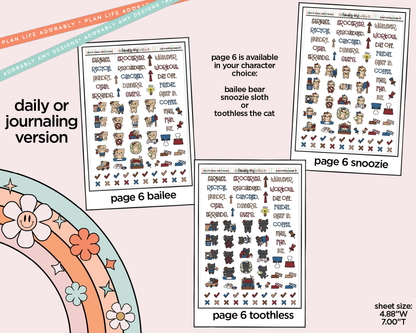 Journaling and Daily Planning States Collection - Don't Mess With Texas Planner Sticker Kit - Adorably Amy Designs