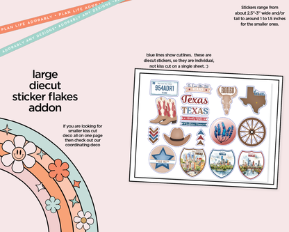 Journaling and Daily Planning States Collection - Don't Mess With Texas Planner Sticker Kit - Adorably Amy Designs