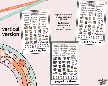 Vertical States Collection - Don't Mess With Texas Sticker Kit for Vertical Standard Size Planners or Insert - Adorably Amy Designs