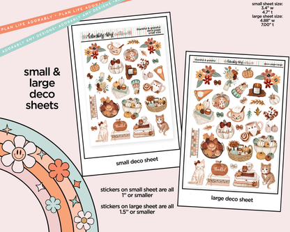 Thankful & Grateful Weekly Kit Deco Pages - All Sizes - Adorably Amy Designs