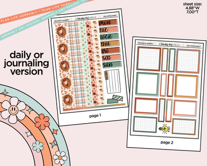 Journaling and Daily Planning Thankful & Grateful Planner Sticker Kit - Adorably Amy Designs