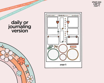 Journaling and Daily Planning Thankful & Grateful Planner Sticker Kit - Adorably Amy Designs