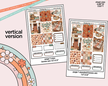 Vertical Thankful & Grateful Collection Kit for Vertical Standard Size Planners or Insert - Adorably Amy Designs