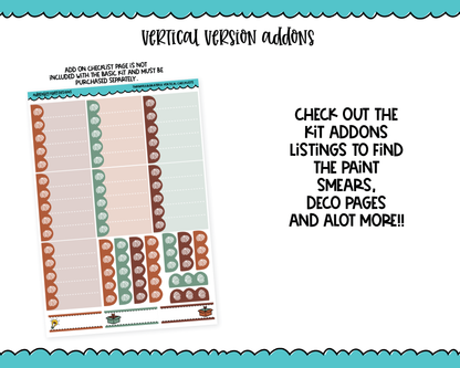 Vertical Thankful & Grateful Thanksgiving Fall Themed Planner Sticker Kit for Vertical Standard Size Planners or Inserts