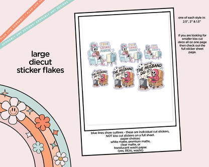 The Husband Did It Typography Sampler Planner Stickers