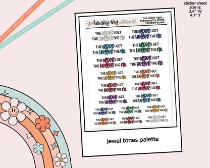 Rainbow or Black The Older I Get, The Heller the No Typography Planner Stickers - Adorably Amy Designs