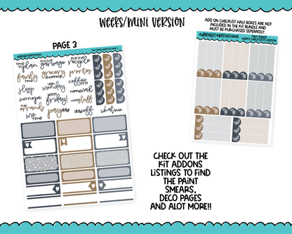 Mini B6/Weeks Tiny Dinos Themed Weekly Planner Sticker Kit sized for ANY Vertical Insert