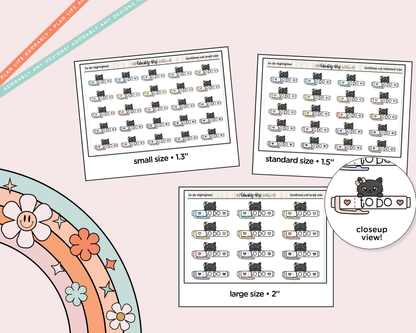 Toothless Cat To Do Highlight Decoration Character Planner Stickers - 3 Sizes Available