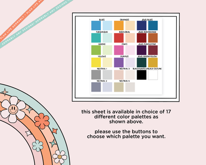 Small Rainbow Today's Check In Boxes Planner Stickers for Hobo Cousin or any Planner or Insert