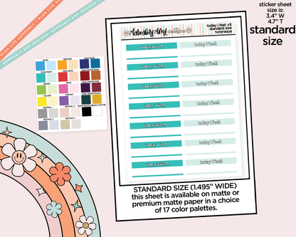 Rainbow Standard Today I Feel: V5 Mood Tracker Boxes Planner Stickers for any size Planners or Inserts