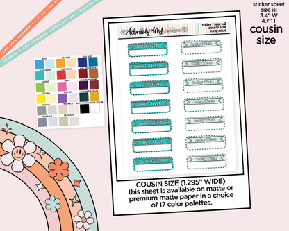 Rainbow Hobo Cousin Today I Feel: V2 Mood Tracker Boxes Planner Stickers for Hobonichi Cousin Size Planners