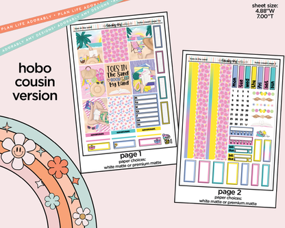Hobonichi Cousin Weekly Toes in the Sand Book in My Hand Planner Sticker Kit for Hobo Cousin or Similar Planners