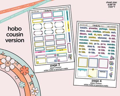 Hobonichi Cousin Weekly Toes in the Sand Book in My Hand Planner Sticker Kit for Hobo Cousin or Similar Planners
