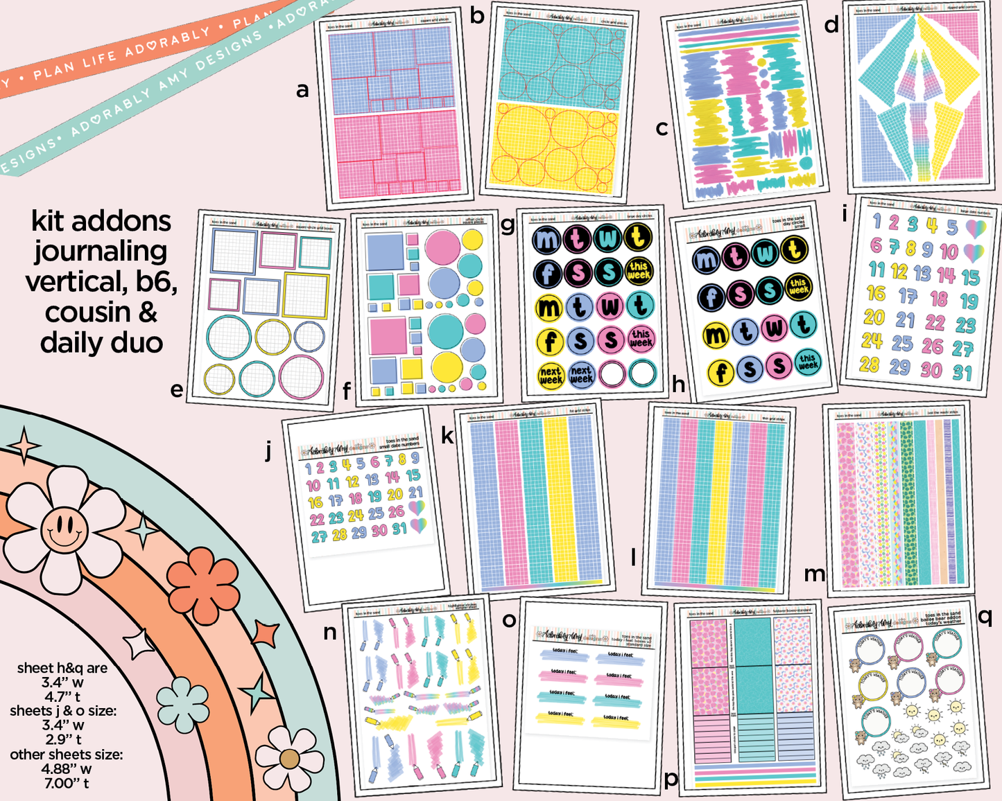 Toes in the Sand Book in My Hand Weekly Kit Addons - All Sizes - Strips, Smears and More!
